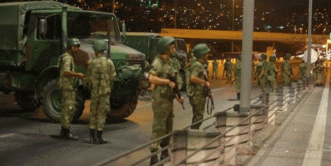 Troops involved in the July 2016 coup in Turkey