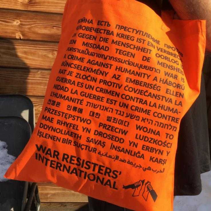 A bright orange tote bag!