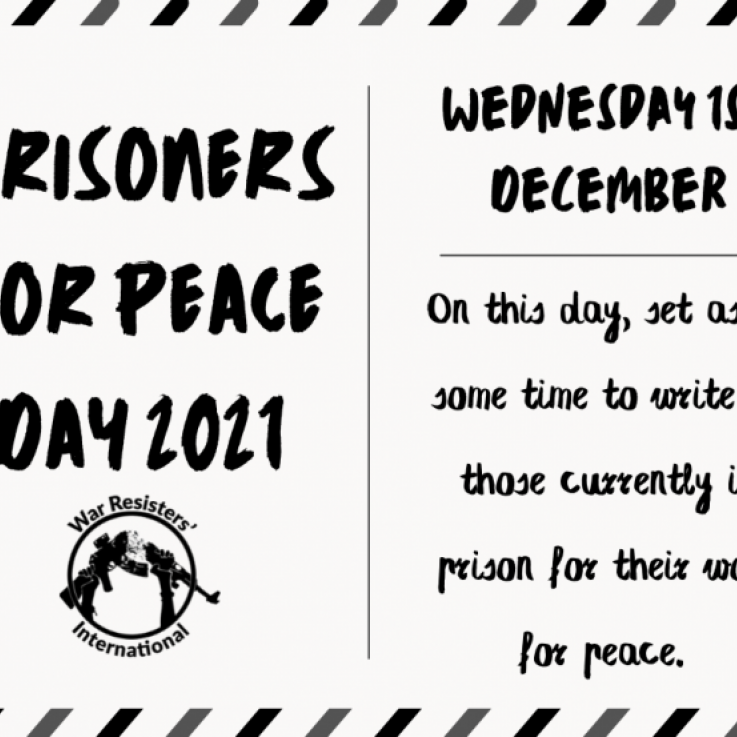 Prisoners for peace day postcard