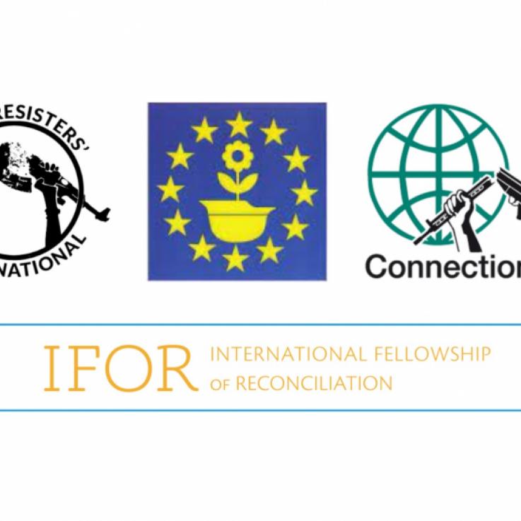 Logos de organizaciones EBCO, IRG, IFOR y Connection e.V